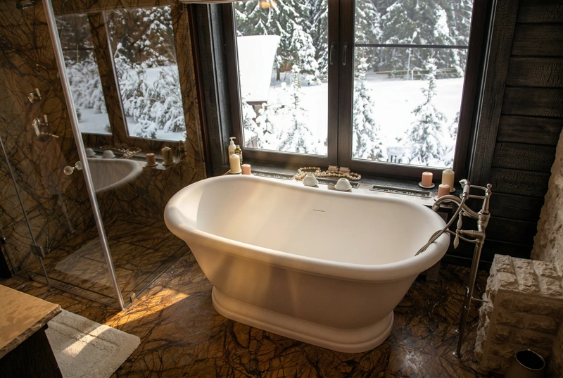 Дизайн ванной в стиле Лофт — фото интерьера от нейросети RoomGPT