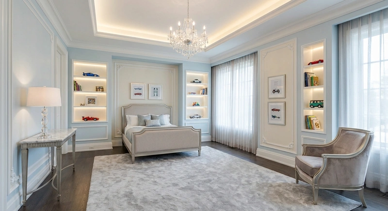 Дизайн детской в стиле Классика — фото интерьера от нейросети RoomGPT