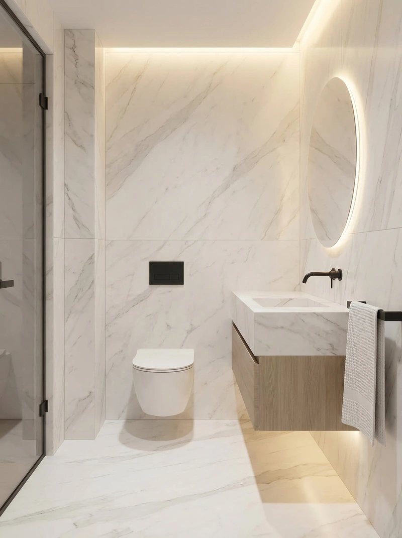 Дизайн интерьера в стиле Минимализм — Ванная от нейросети RoomGPT