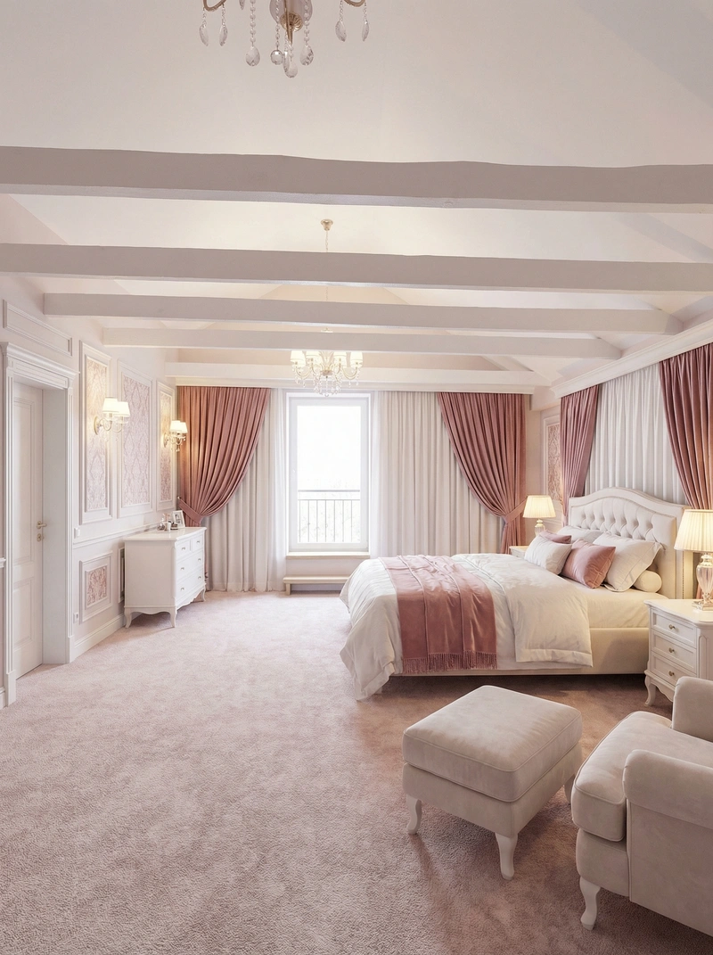 Дизайн интерьера в стиле Классика — Спальня от нейросети RoomGPT