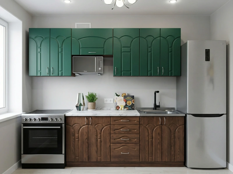 Дизайн интерьера в стиле Эклектика — Кухня от нейросети RoomGPT