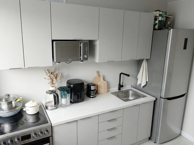 Дизайн интерьера в стиле Сканди — Кухня от нейросети RoomGPT