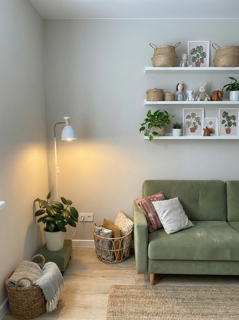 Дизайн интерьера в стиле Хюгге — Гостиная от нейросети RoomGPT