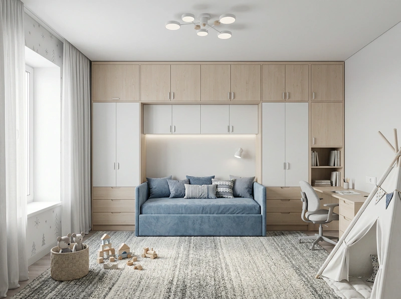 Дизайн интерьера в стиле Хюгге — Детская от нейросети RoomGPT