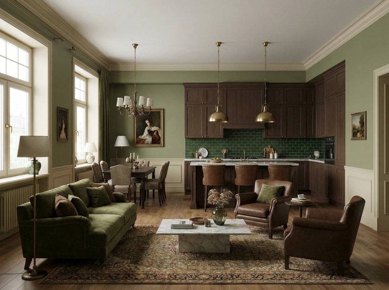 Дизайн интерьера в стиле Классика — Гостиная от нейросети RoomGPT