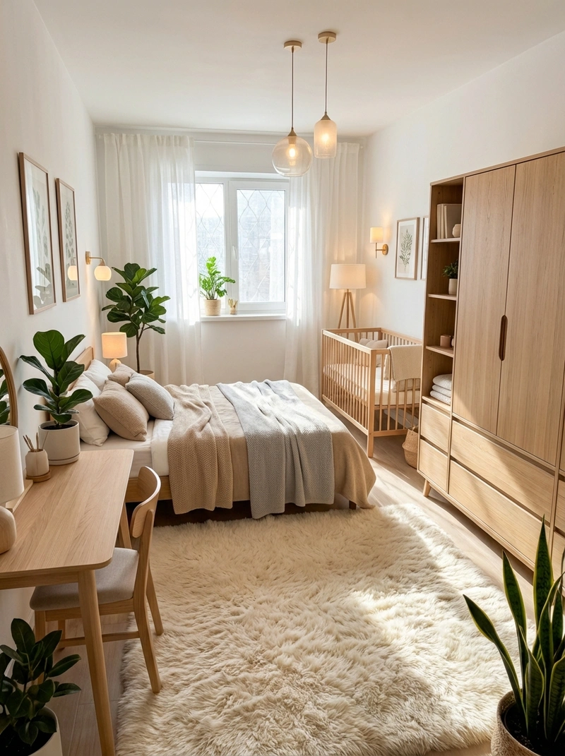 Дизайн интерьера в стиле Хюгге — Спальня от нейросети RoomGPT