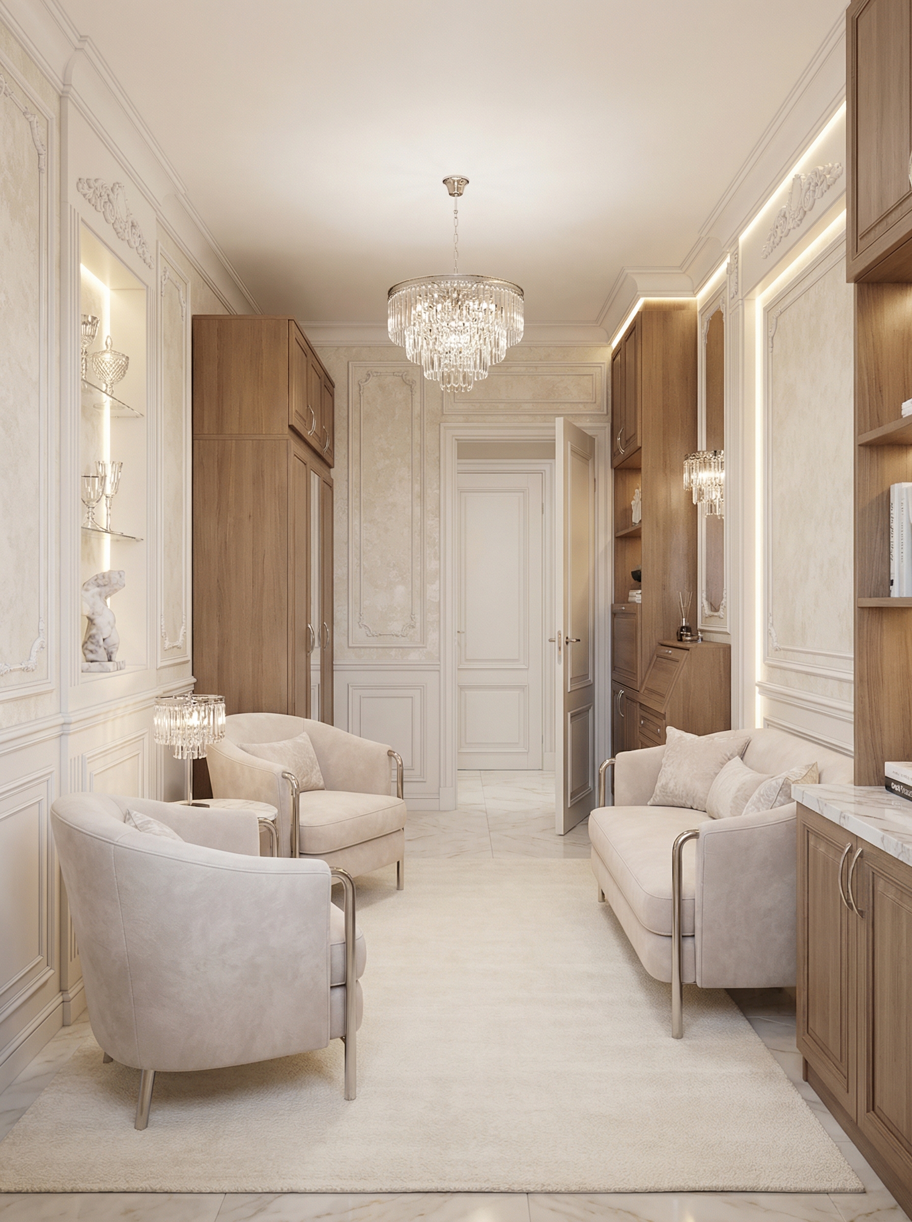 Дизайн спальни в стиле Классика — фото интерьера от нейросети RoomGPT