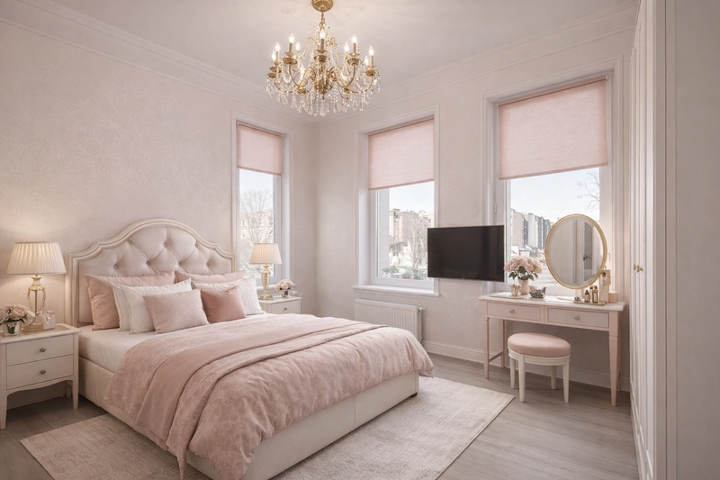 Дизайн спальни в стиле Классика — фото интерьера от нейросети RoomGPT