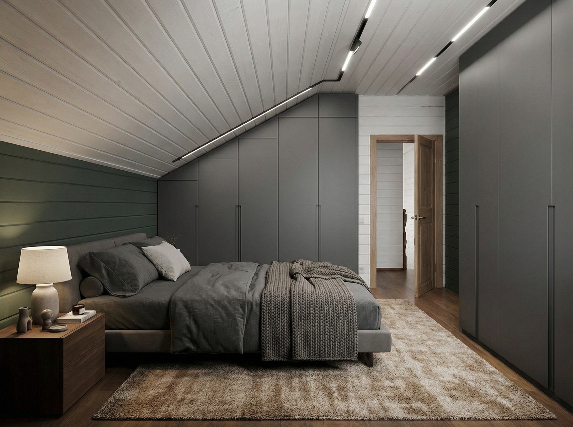 Дизайн спальни в стиле Минимализм — фото интерьера от нейросети RoomGPT