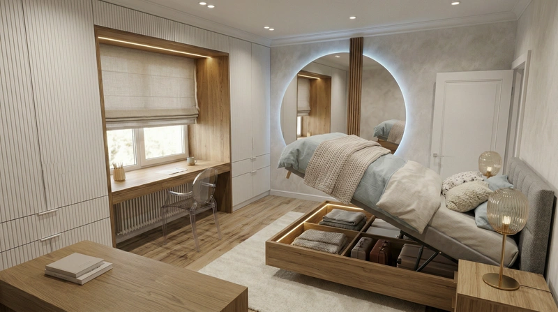 Дизайн интерьера в стиле Хюгге — Спальня от нейросети RoomGPT