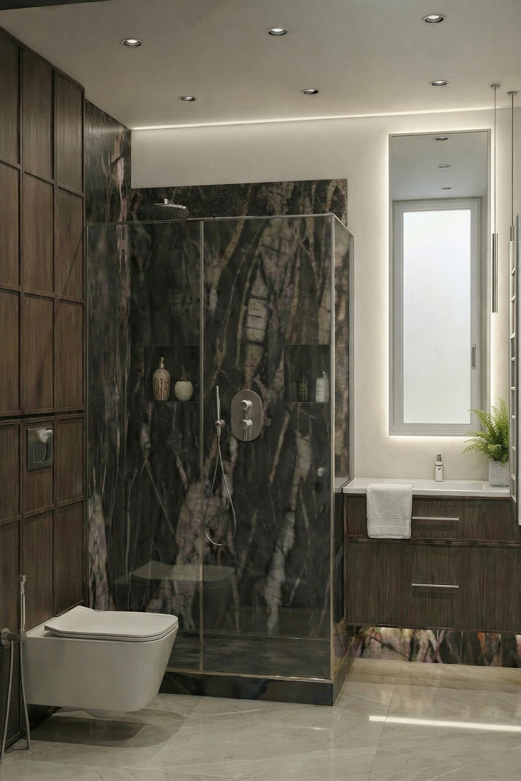 Дизайн ванной в стиле Минимализм — фото интерьера от нейросети RoomGPT