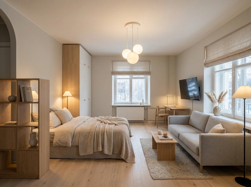 Дизайн интерьера в стиле Хюгге — Гостиная от нейросети RoomGPT