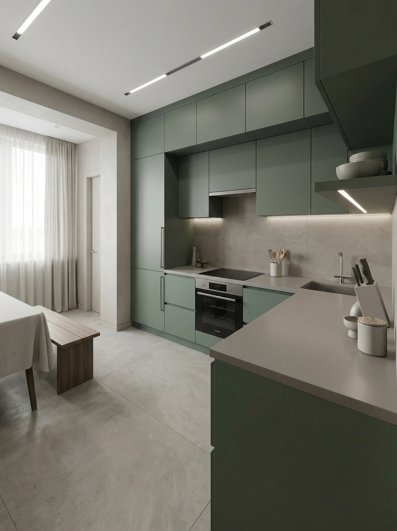 Дизайн кухни в стиле Минимализм — фото интерьера от нейросети RoomGPT