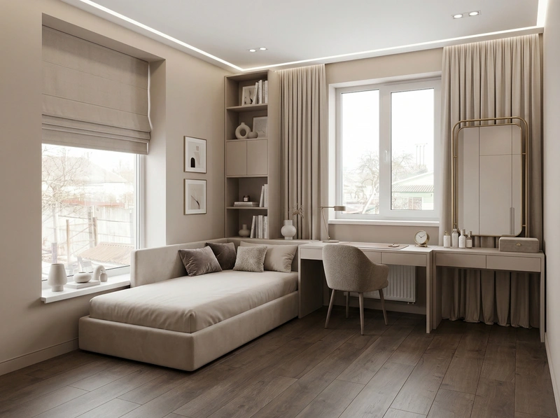 Дизайн детской в стиле Минимализм — фото интерьера от нейросети RoomGPT