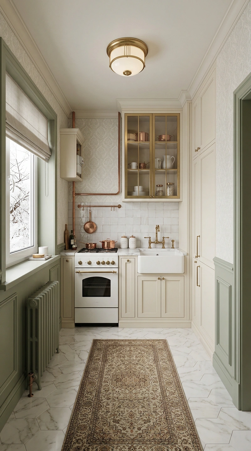 Дизайн интерьера в стиле Классика — Кухня от нейросети RoomGPT