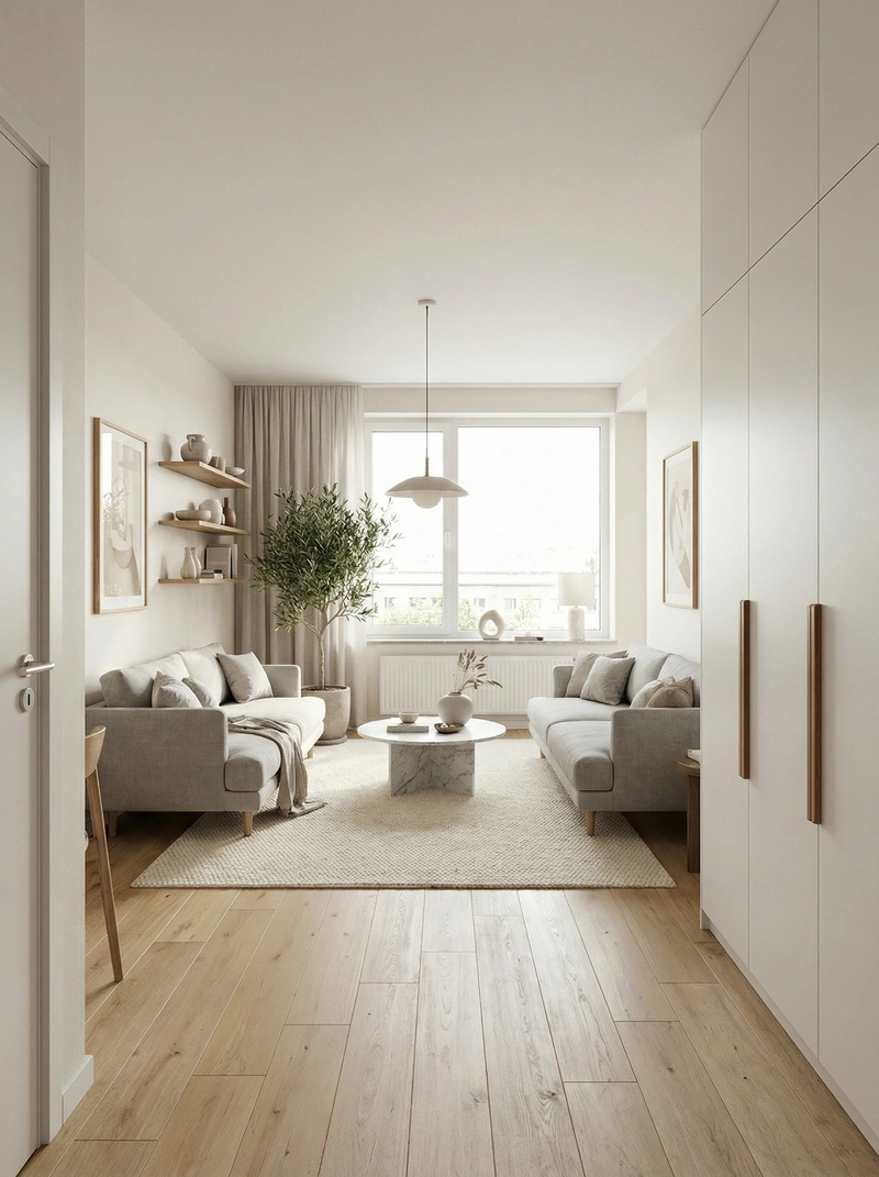 Дизайн интерьера в стиле Сканди — Гостиная от нейросети RoomGPT