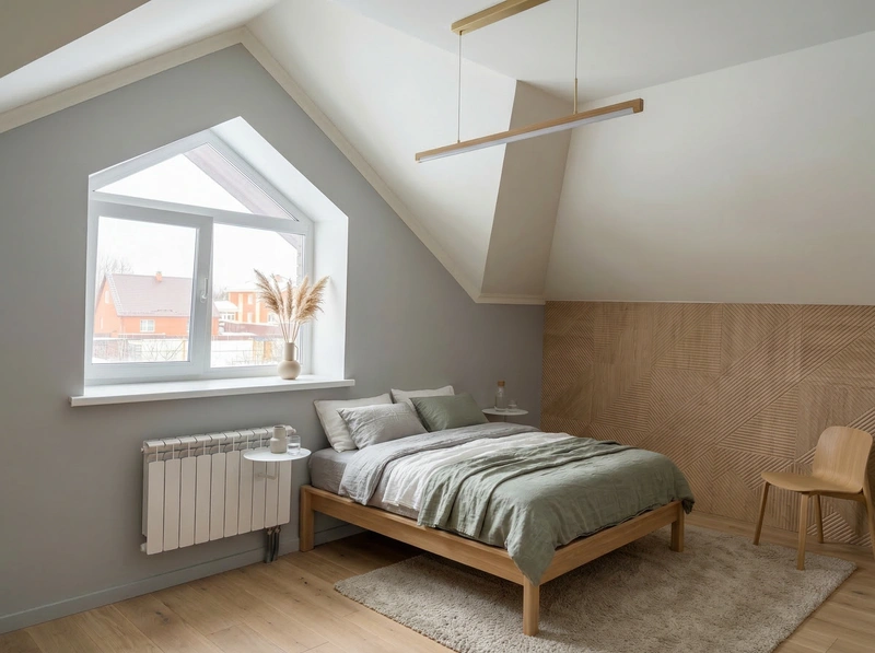 Дизайн интерьера в стиле Сканди — Спальня от нейросети RoomGPT