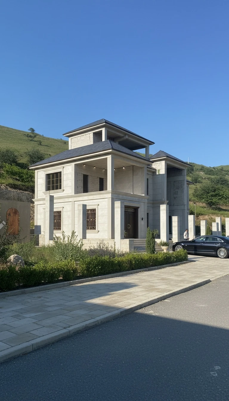 Дизайн фасада в стиле Классика — Фасад от нейросети RoomGPT