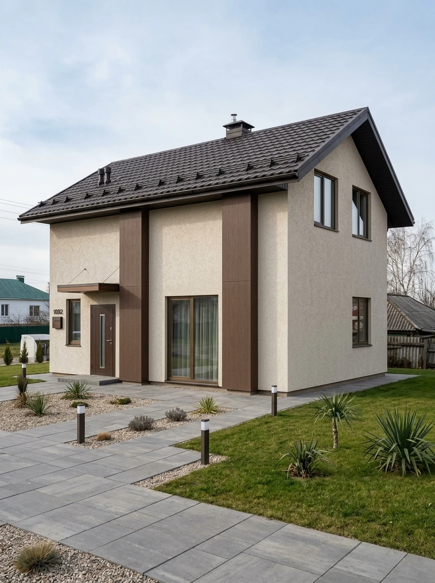 Дизайн фасада в стиле Минимализм — Фасад от нейросети RoomGPT