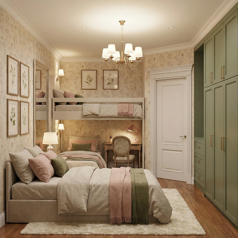 Дизайн интерьера в стиле Классика — Детская от нейросети RoomGPT