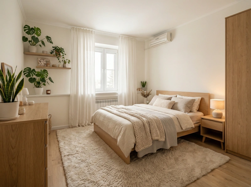 Дизайн интерьера в стиле Хюгге — Спальня от нейросети RoomGPT