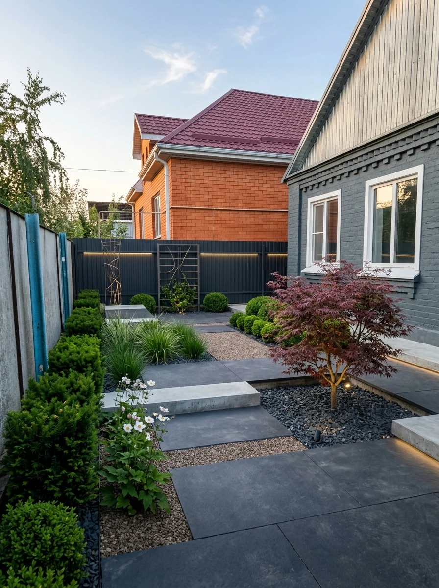 Ландшафтный дизайн в стиле Минимализм — Участок от нейросети RoomGPT
