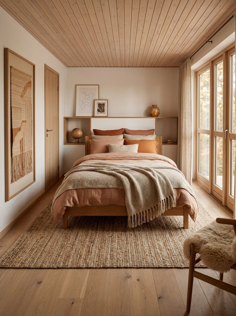 Дизайн интерьера в стиле Хюгге — Спальня от нейросети RoomGPT