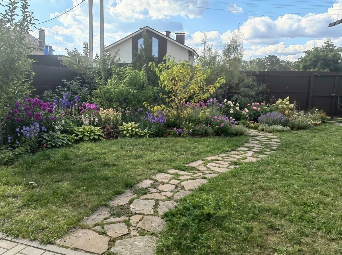 Дизайн участка в стиле Классика — фото участка от нейросети RoomGPT