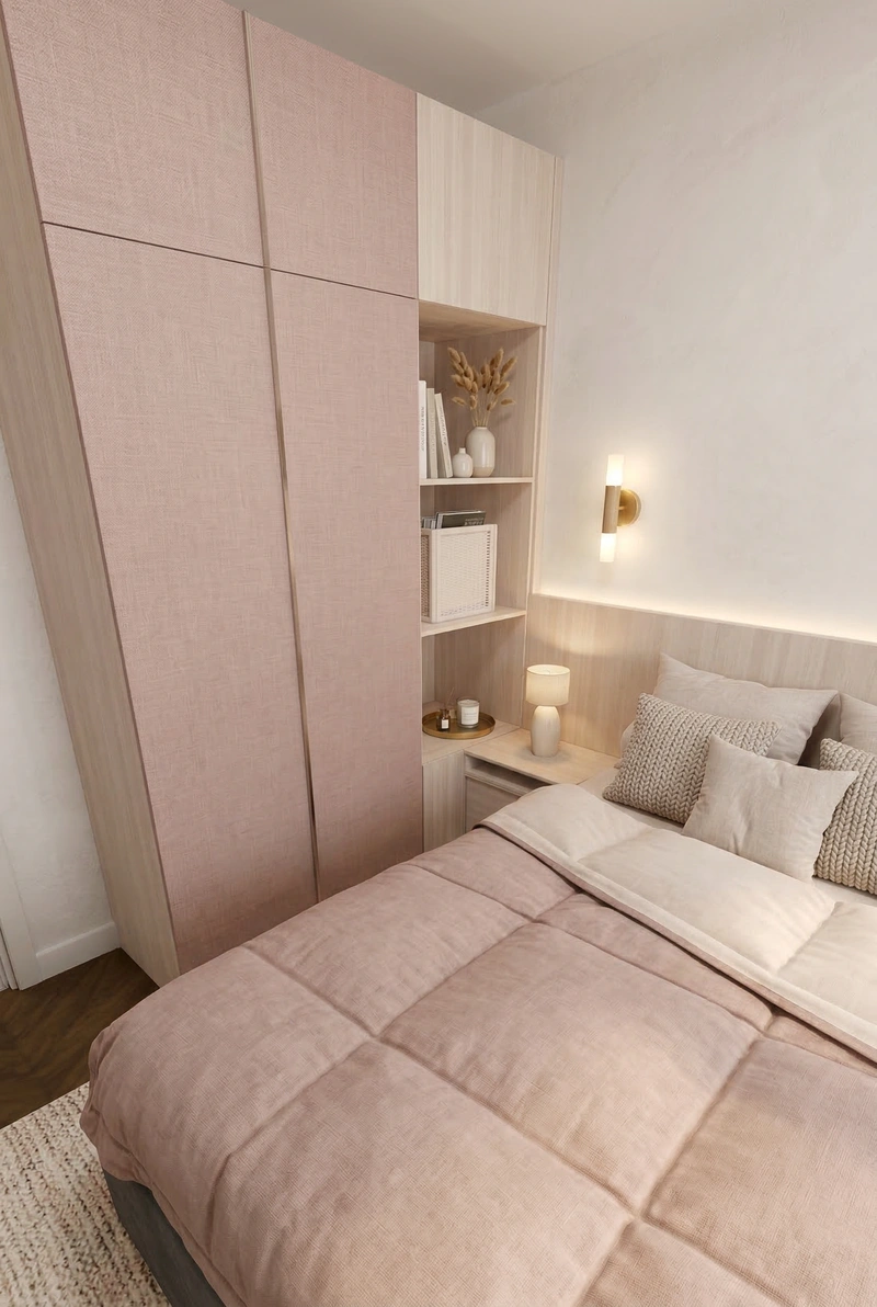 Дизайн спальни в стиле Хюгге — фото интерьера от нейросети RoomGPT