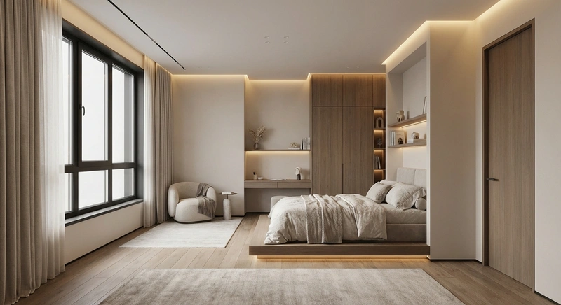 Дизайн детской в стиле Минимализм — фото интерьера от нейросети RoomGPT