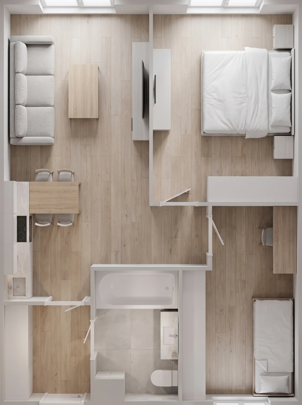 Дизайн гостиной в стиле Минимализм — фото интерьера от нейросети RoomGPT