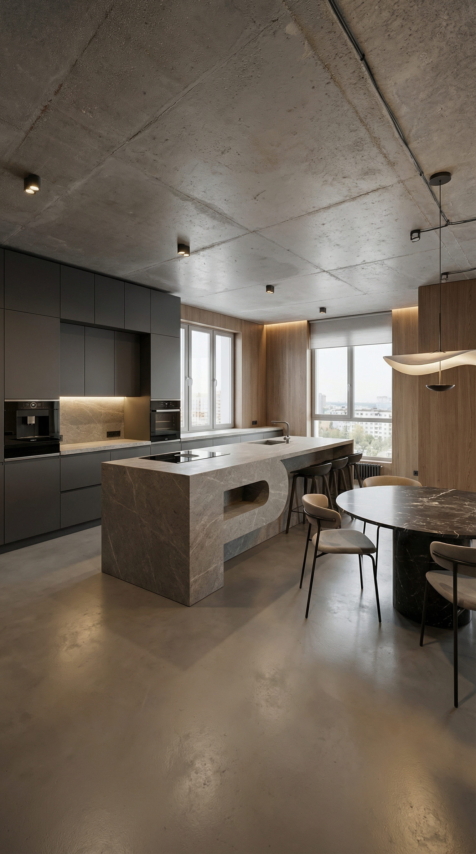 Дизайн кухни в стиле Минимализм — фото интерьера от нейросети RoomGPT