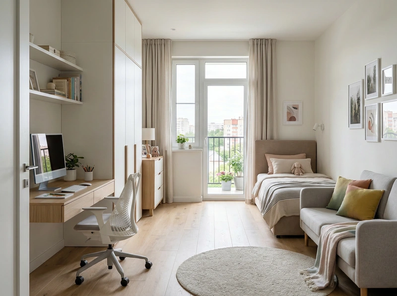 Дизайн интерьера в стиле Минимализм — Детская от нейросети RoomGPT