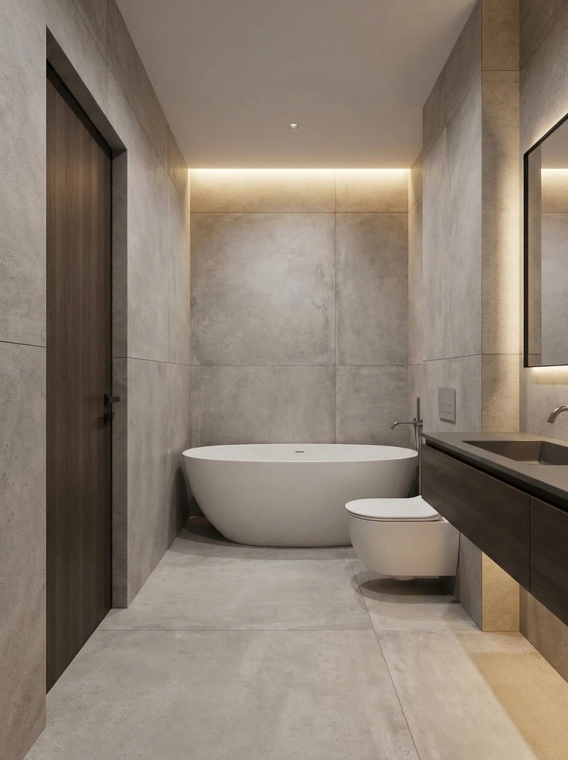 Дизайн ванной в стиле Минимализм — фото интерьера от нейросети RoomGPT