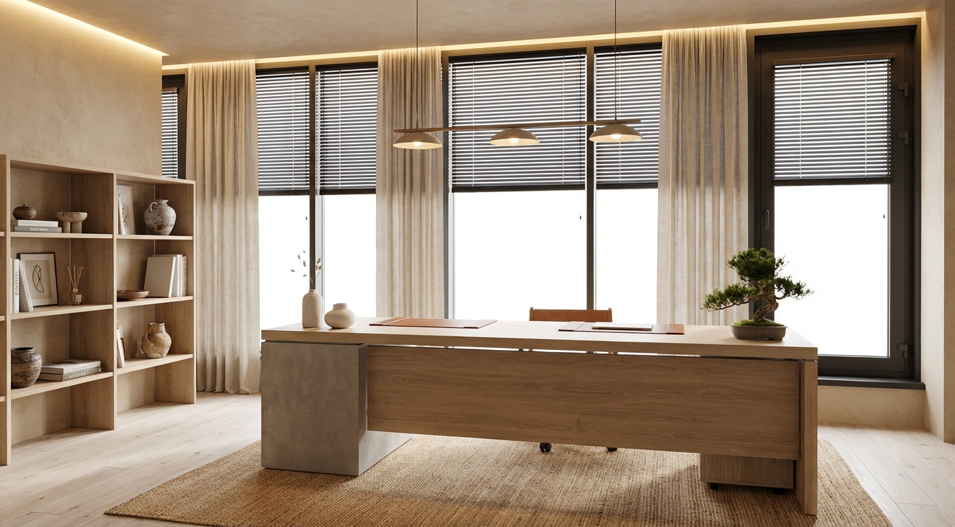 Дизайн гостиной в стиле Japandi — фото интерьера от нейросети RoomGPT