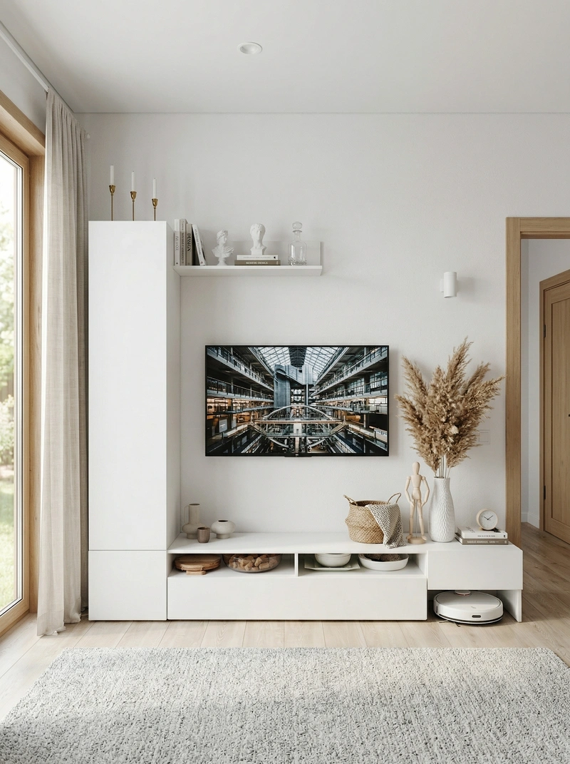 Дизайн гостиной в стиле Сканди — фото интерьера от нейросети RoomGPT