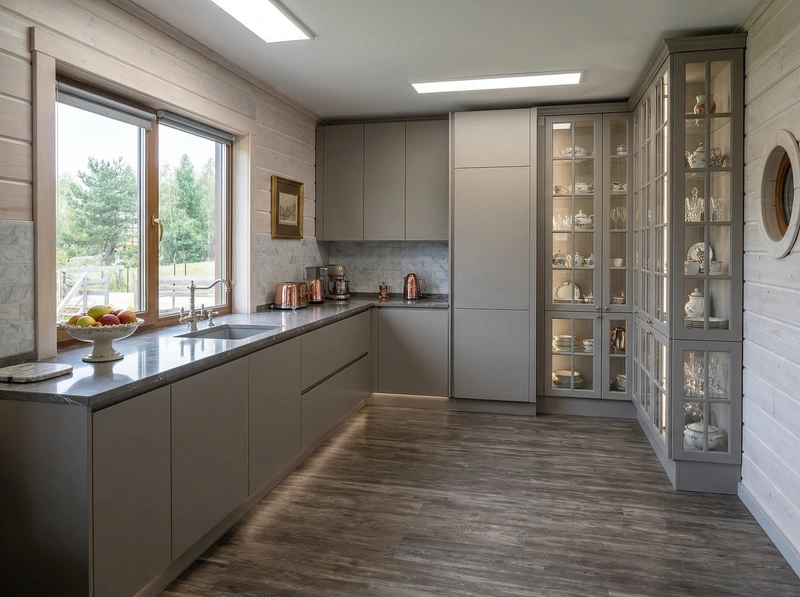 Дизайн кухни в стиле Классика — фото интерьера от нейросети RoomGPT