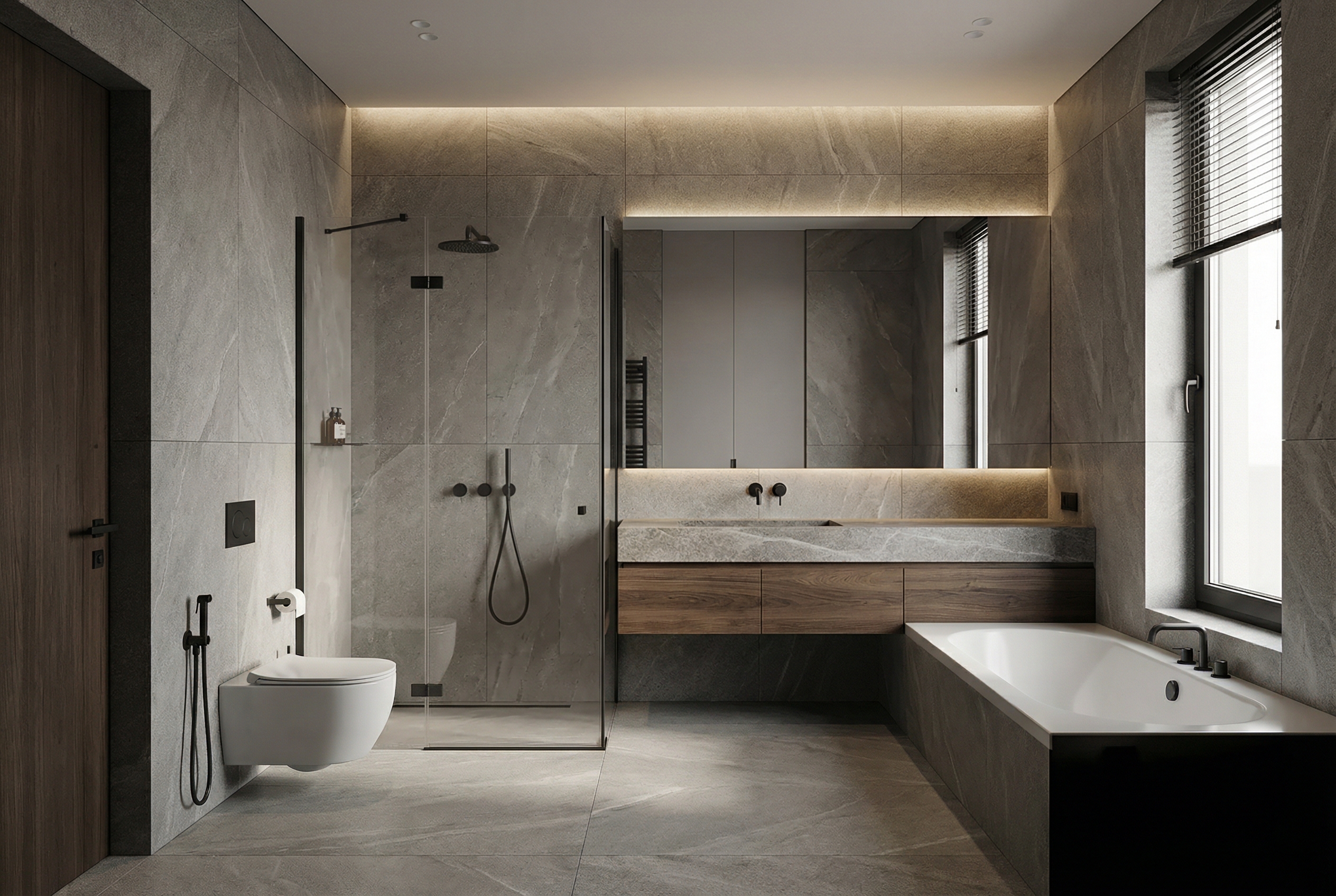 Дизайн ванной в стиле Минимализм — фото интерьера от нейросети RoomGPT