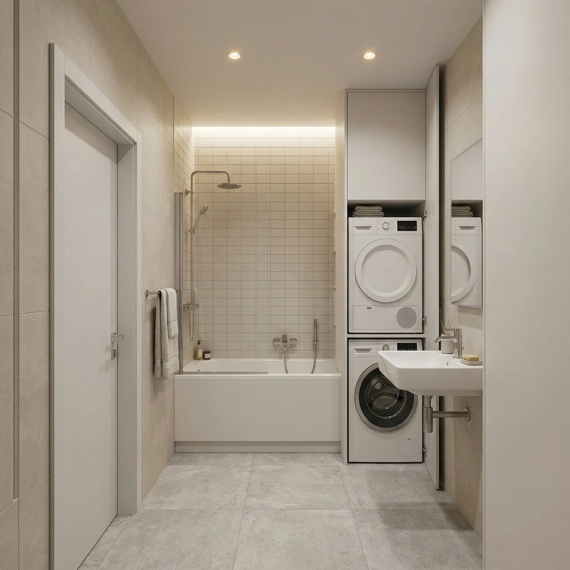 Дизайн ванной в стиле Без стиля — фото интерьера от нейросети RoomGPT