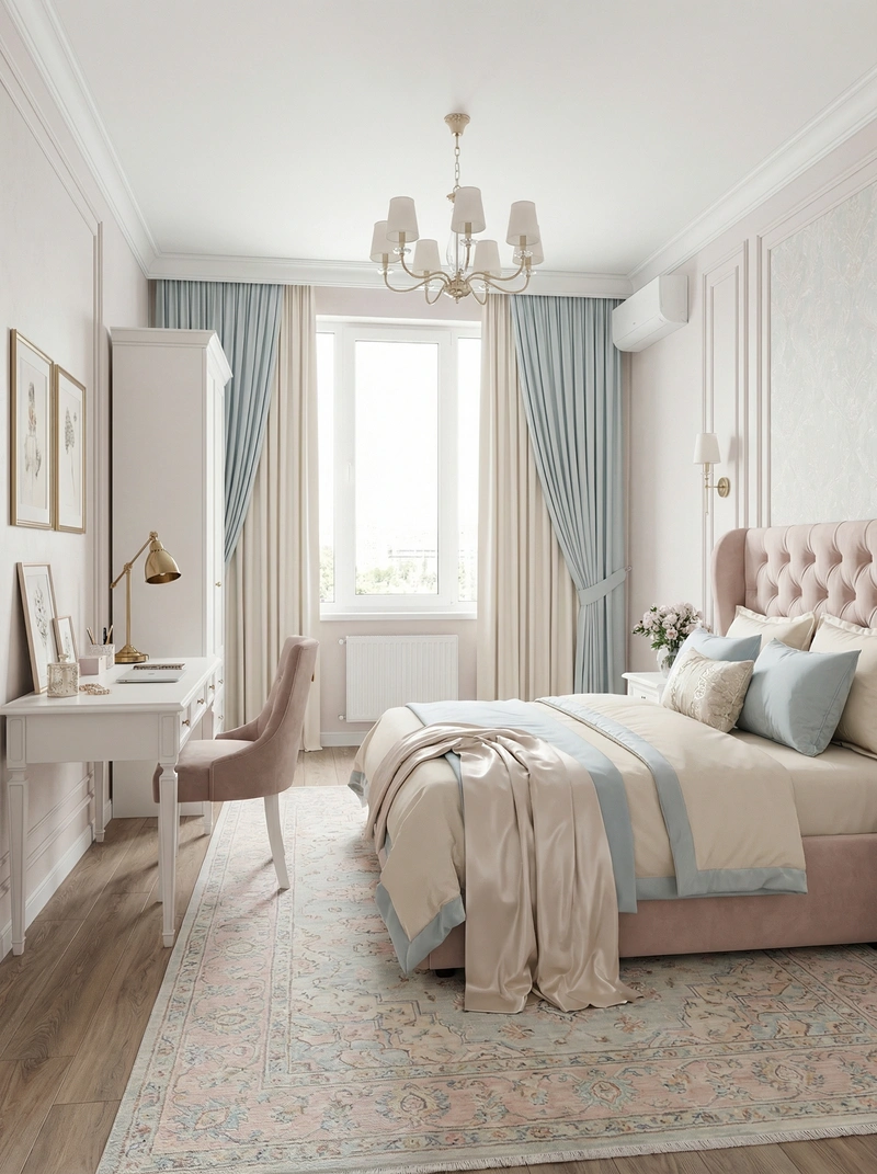 Дизайн интерьера в стиле Классика — Спальня от нейросети RoomGPT
