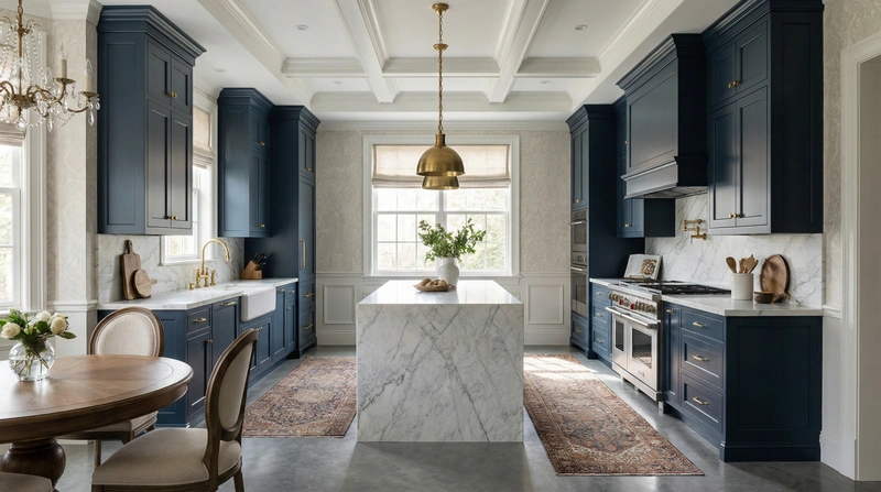 Дизайн интерьера в стиле Классика — Кухня от нейросети RoomGPT
