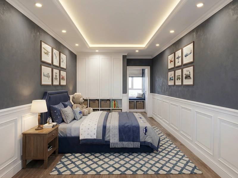 Дизайн интерьера в стиле Классика — Детская от нейросети RoomGPT