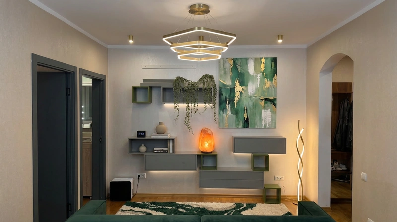 Дизайн гостиной в стиле Контемпорари — фото интерьера от нейросети RoomGPT