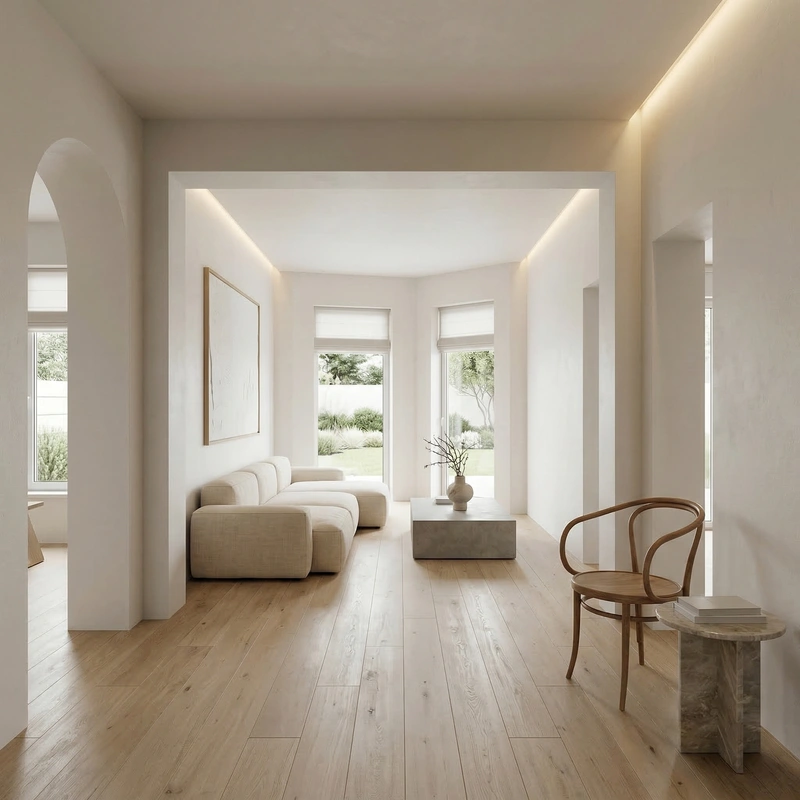 Дизайн интерьера в стиле Минимализм — Гостиная от нейросети RoomGPT