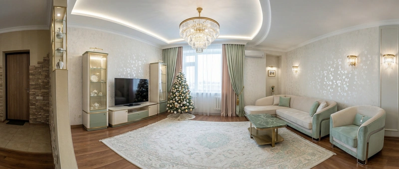 Дизайн гостиной в стиле Неоклассика — фото интерьера от нейросети RoomGPT