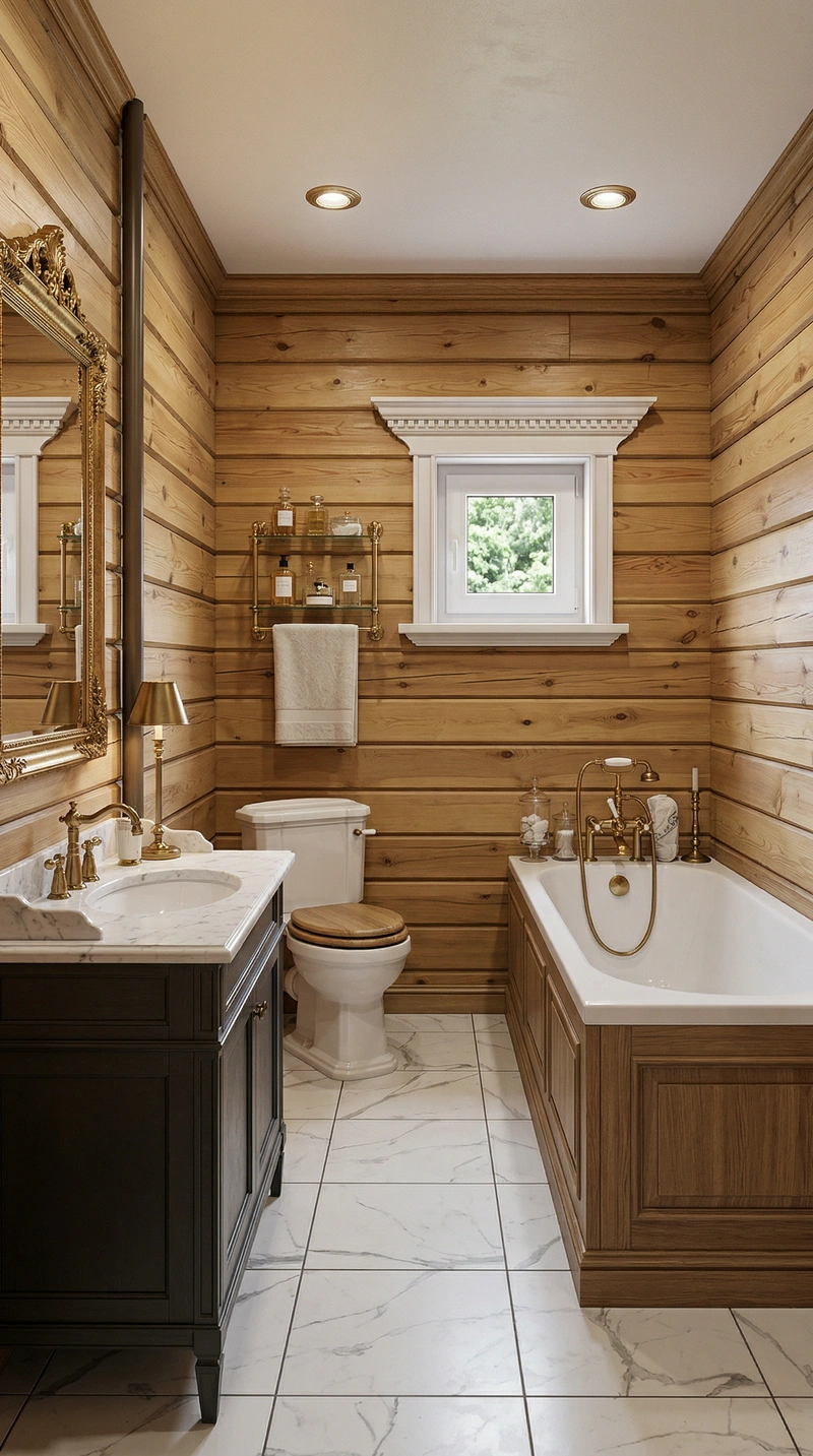 Дизайн интерьера в стиле Классика — Ванная от нейросети RoomGPT