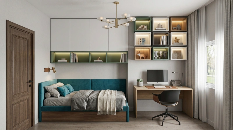 Дизайн детской в стиле Минимализм — фото интерьера от нейросети RoomGPT