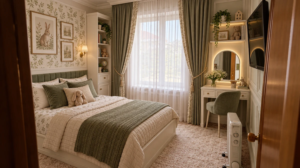 Дизайн детской в стиле Классика — фото интерьера от нейросети RoomGPT