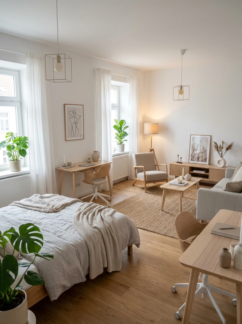 Дизайн интерьера в стиле Хюгге — Гостиная от нейросети RoomGPT