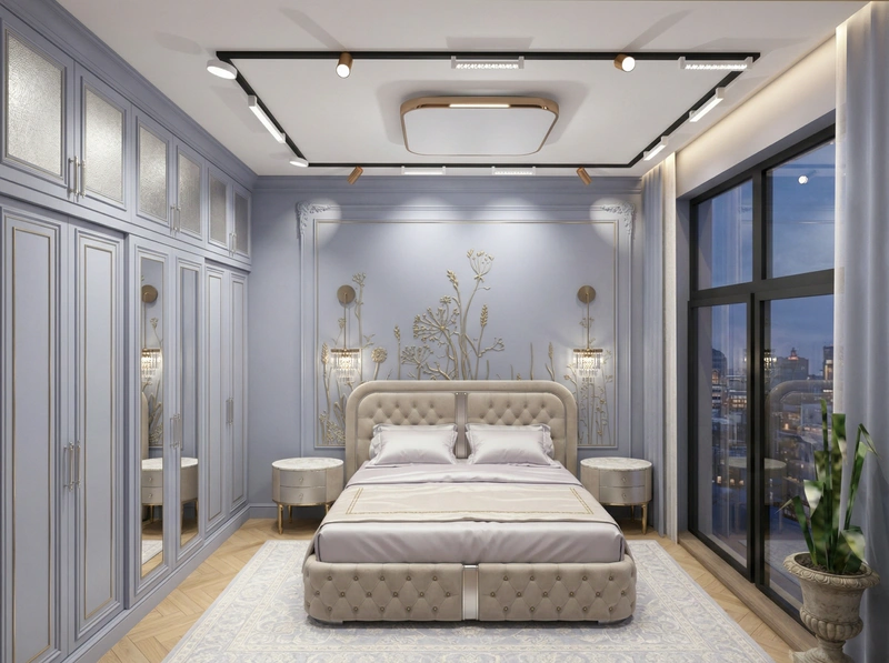 Дизайн интерьера в стиле Неоклассика — Спальня от нейросети RoomGPT